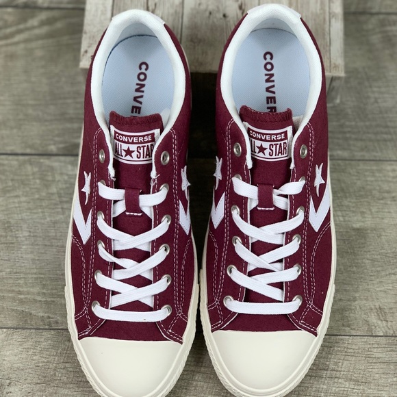 Converse All Star Player OX Dark Burgundy/White - Picture 3 of 5